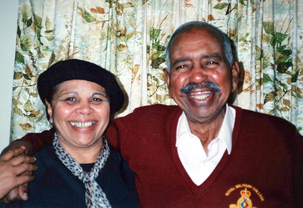 Two people at a celebration.