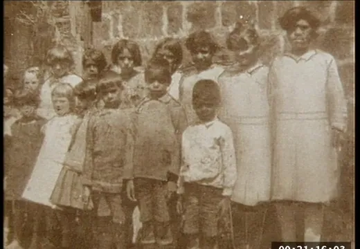Sepia group photograph from the family albums.