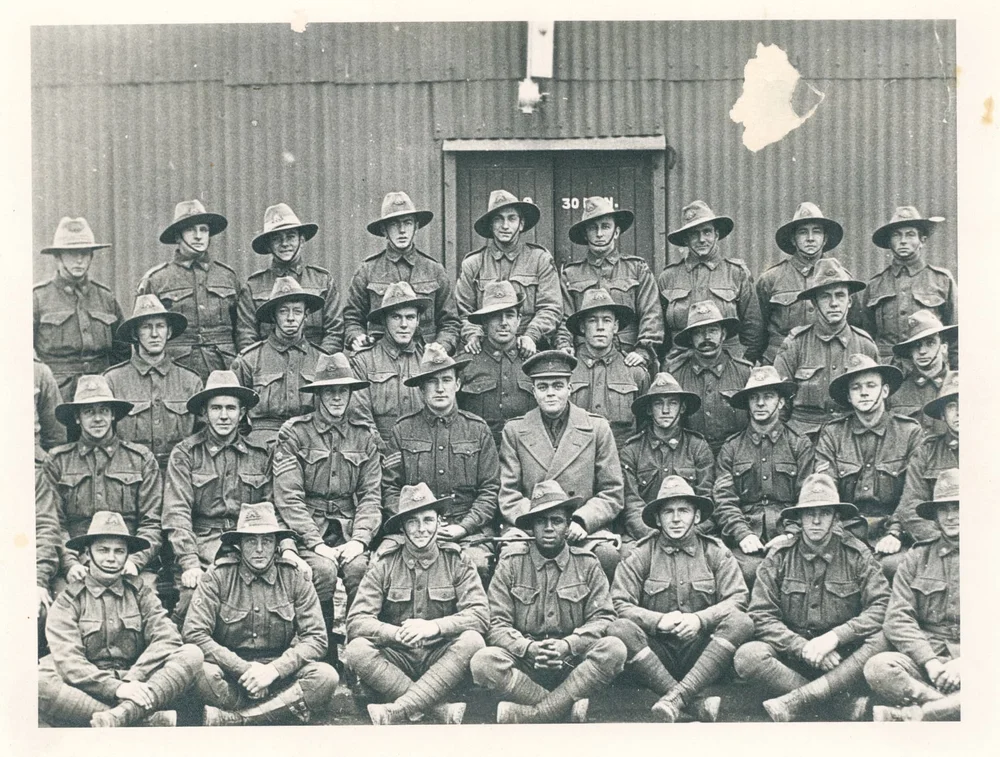 Platoon group photograph from the family albums.